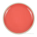 Single glaze stoneware dinner set - pink